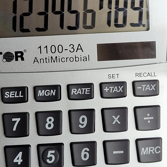 New Victor 1100-3A Antimicrobial Compact Desktop Calculator 10-Digit LCD Solar. - Picture 4 of 4